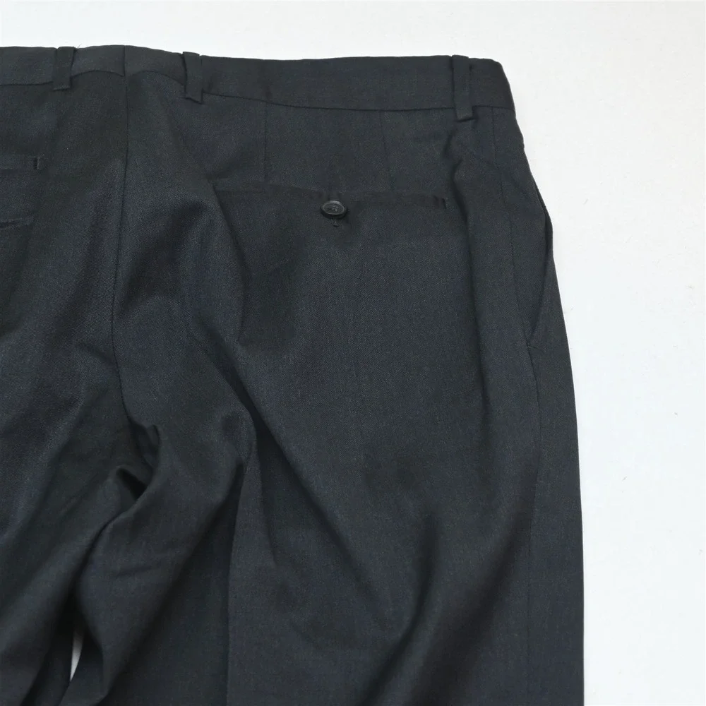 Hugo Boss 42L 34x32 Gray Pasolini/Movie 100% Wool USA Mens Jacket Pants Suit